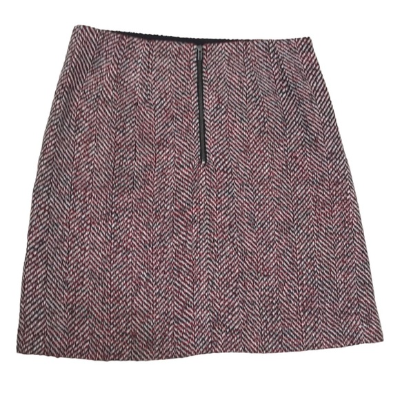 Loft Herringbone Wool Blend Skirt - Picture 3 of 3